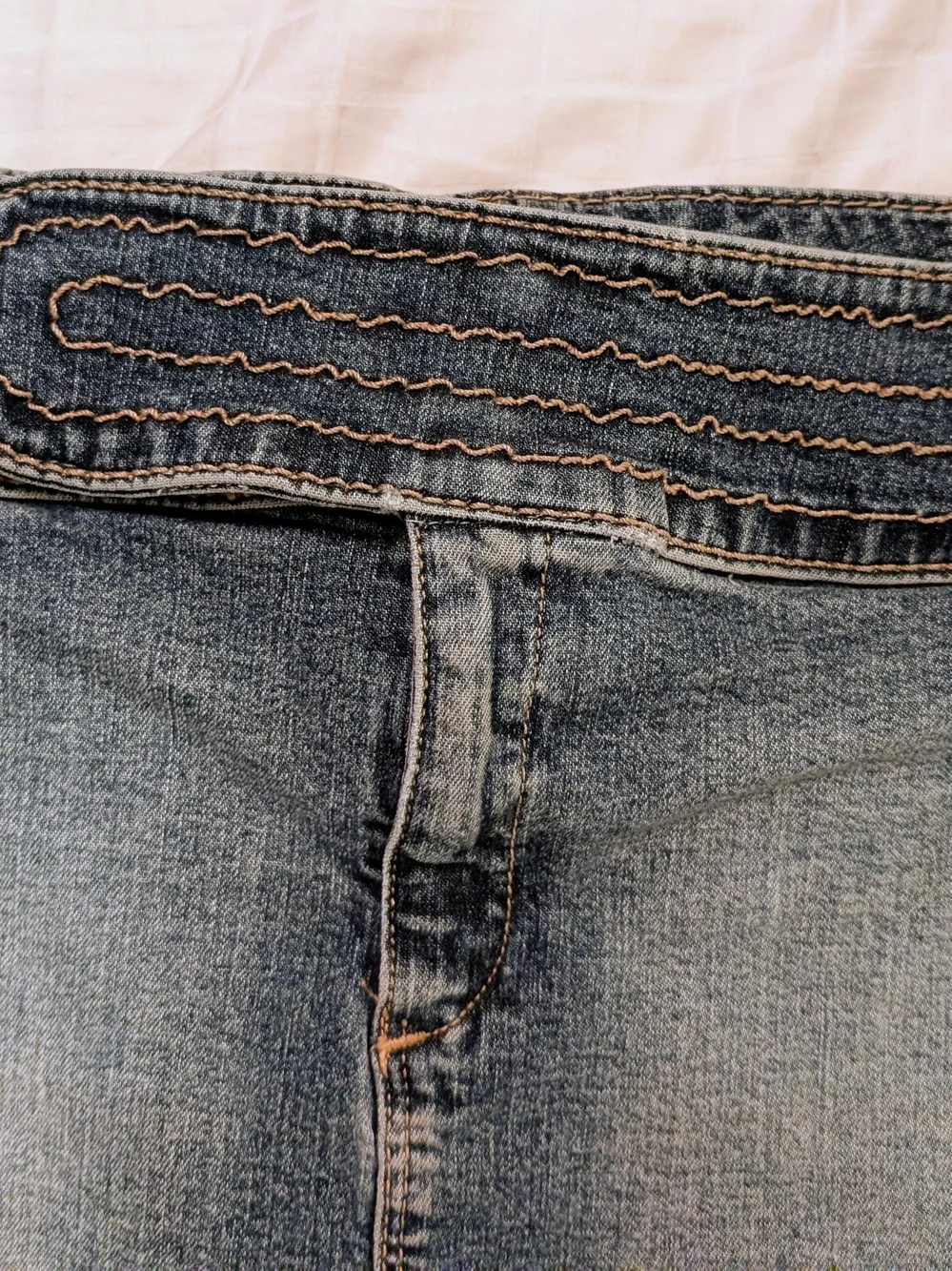 Y2K Denim Skirt in Washed Blue - Picture 4 of 9